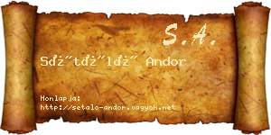 Sétáló Andor névjegykártya
